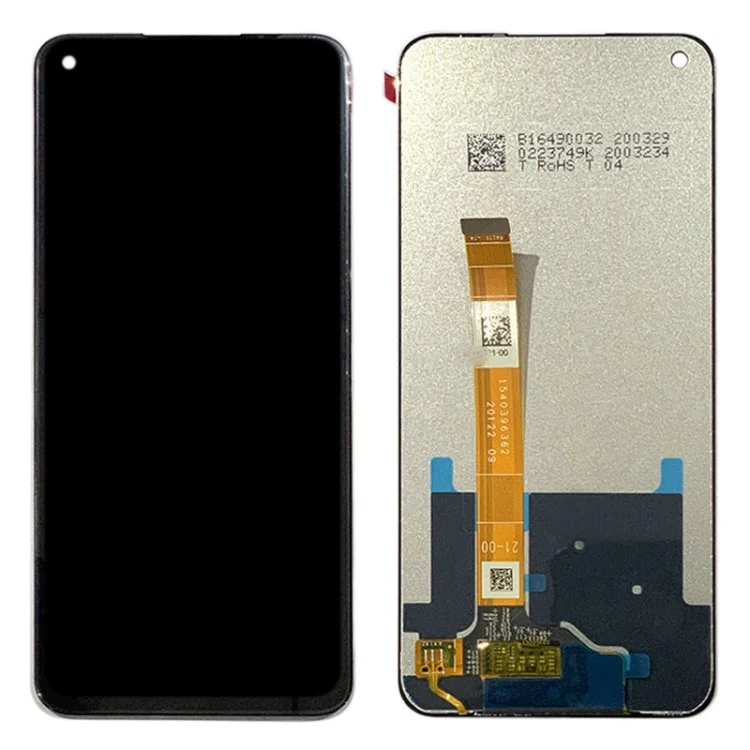 Сменная часть OEM-дисплея и сенсорной панели (без логотипа) для Realme 6 / 6i / 6s / Narzo 20 Pro - черного цвета