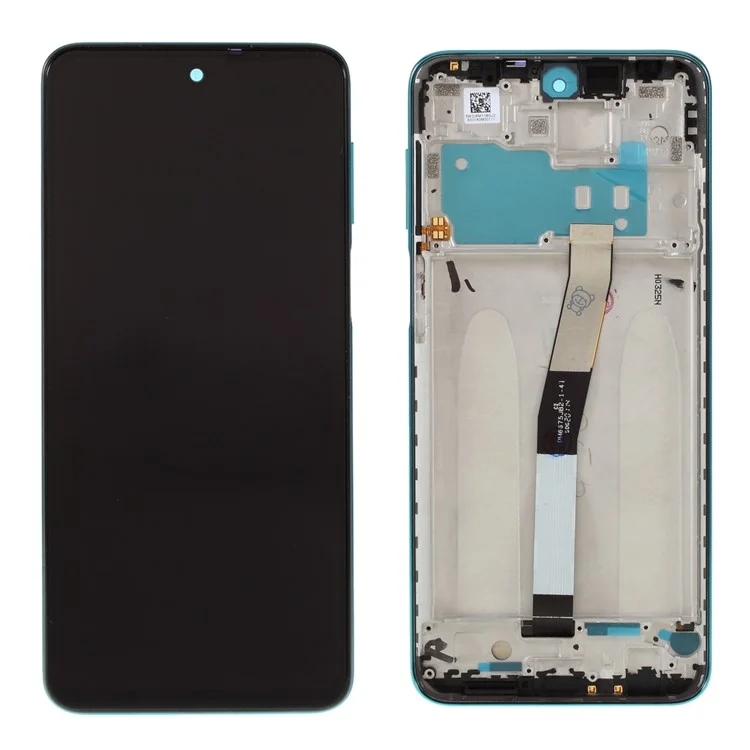 Für Xiaomi Redmi Note 9S/Note 9 Pro Grade S LCD-Bildschirm und Digitizer-Baugruppe + Rahmen-Ersatzteil (ohne Logo) - Blau