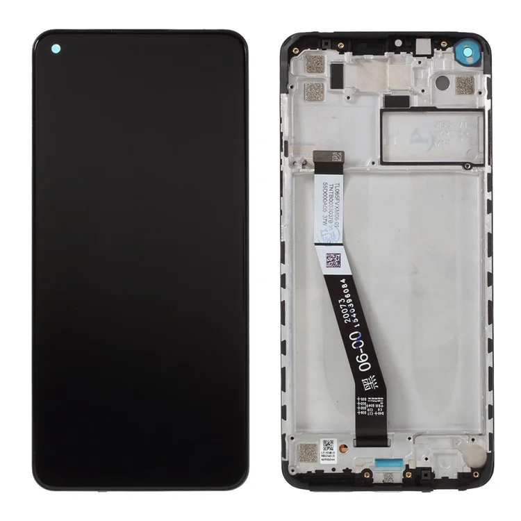 LCD Screen and Digitizer Assembly + Frame Part (without Logo) for Xiaomi Redmi Note 9/Redmi 10X 4G - Black