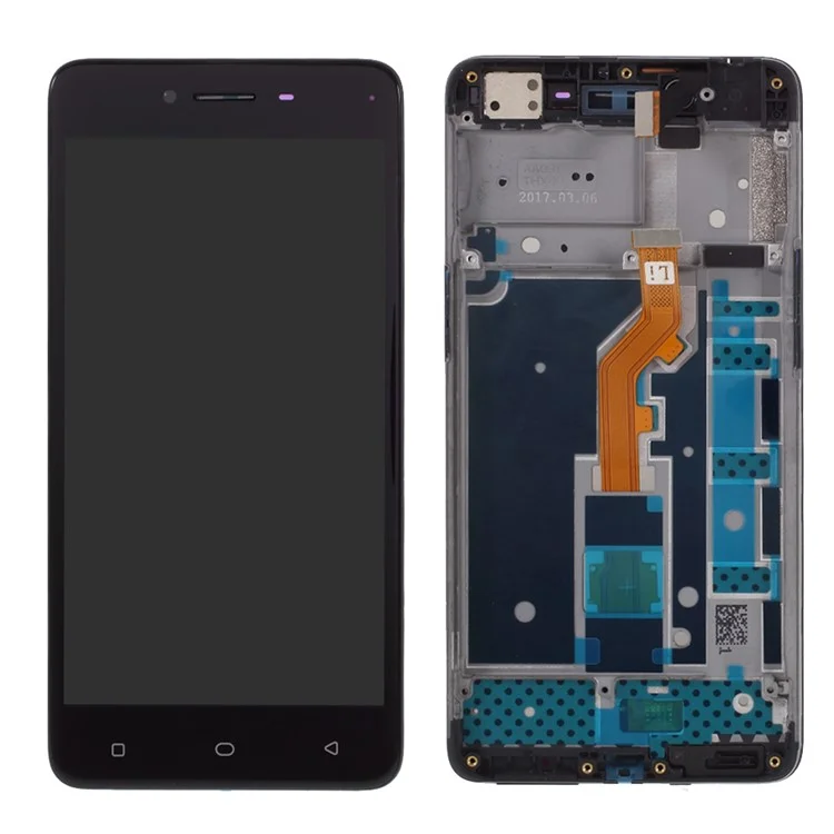 Ensamblaje Pantalla LCD y Parte de Marco de la Pantalla LCD + Para Oppo A37 - Negro