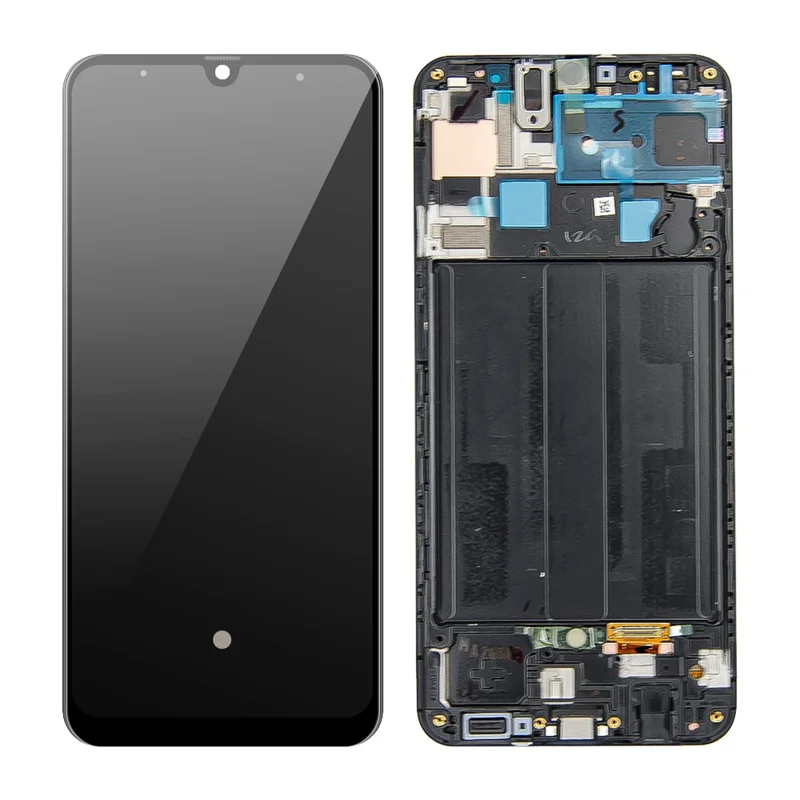 OEM Lcd-bildschirm Und Digitalisiererbaugruppe + Rahmen Teile (ohne Logo) Für Samsung Galaxy A50S SM-A507 - Schwarz