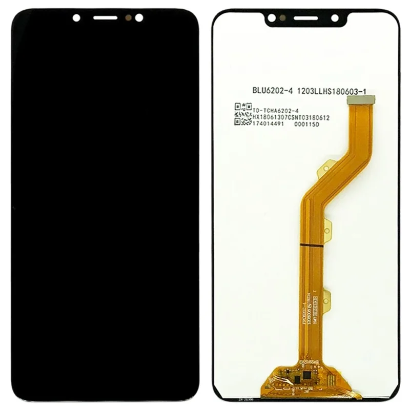 Tela LCD e Peça de Montagem do Digitalizador (sem Logotipo) Para Infinix Hot 7 Pro X625 - Preto