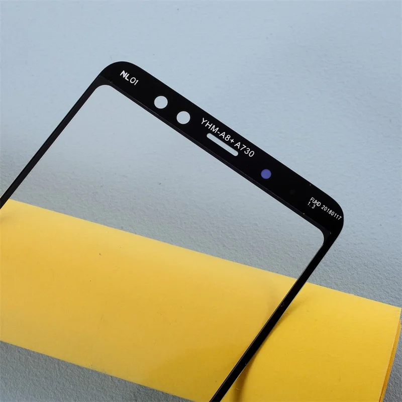 Screen Glass Lens + OCA Adhesive Repair Part for Samsung Galaxy A8+ (2018)