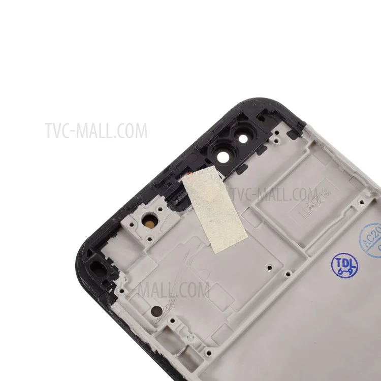 For Vivo X9s Plus LCD Screen and Digitizer Assembly with Frame Repair Part (In-cell Craft) - Black