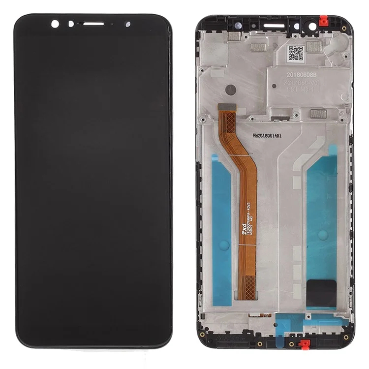 Grade B LCD Screen And Digitizer Assembly + Frame (sem Logotipo) Para Asus Zenfone Max Pro (M1) ZB601KL/ZB602KL - Preto