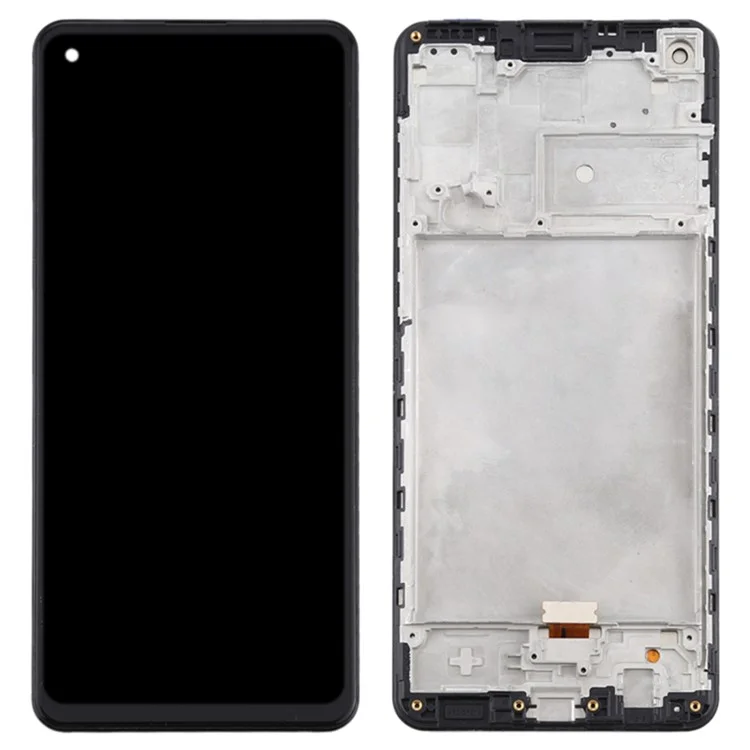 Сборка экрана LCD Grade C и сенсорного экрана + ремонтная часть рамки (без логотипа) для Samsung Galaxy A21s SM-A217 - черная