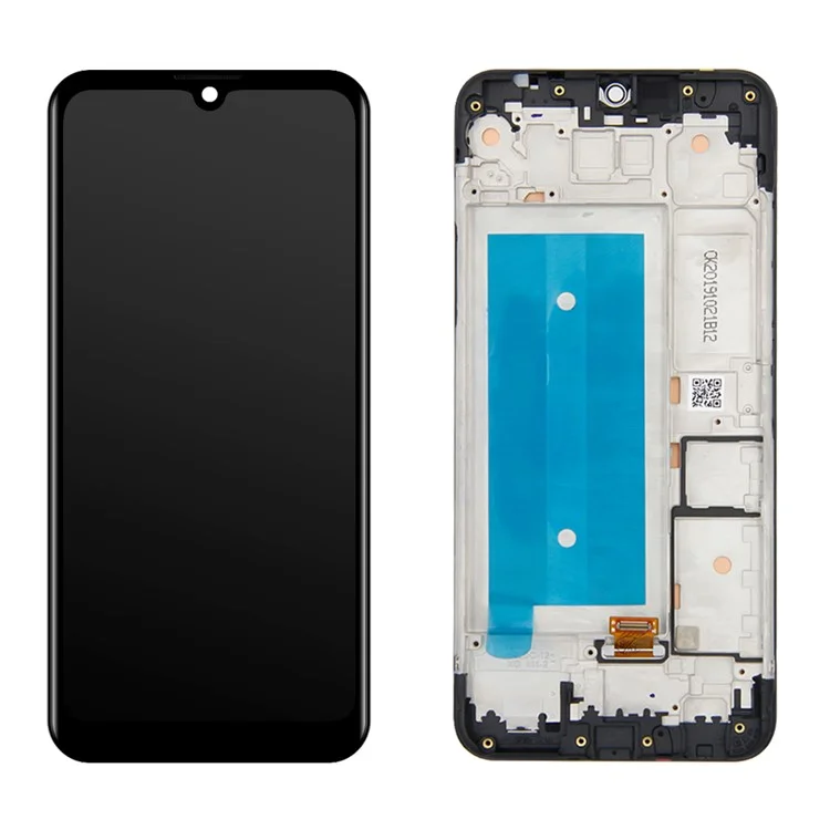 Сборка Жк-экрана и Сборка Дигитаза + Рама (без Логотипа) Для LG K40S LMX430HM/LM-X430 - Черный