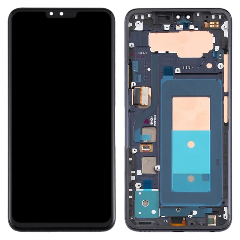 OEM AMOLED Screen Display Touch Panel Digitizer Assembly with Frame Replacement (Without Logo) for LG V40 ThinQ V405 - Black