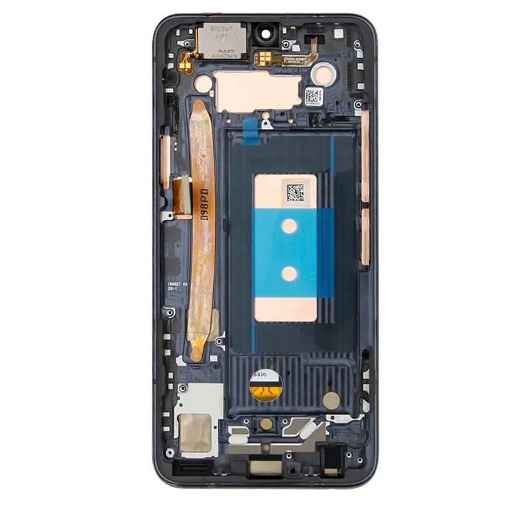 Assemblaggio OEM AMOLED Schere e Digitazer Con Telaio (senza Logo) Per LG G8X Thinq LMG850EMW - Nero