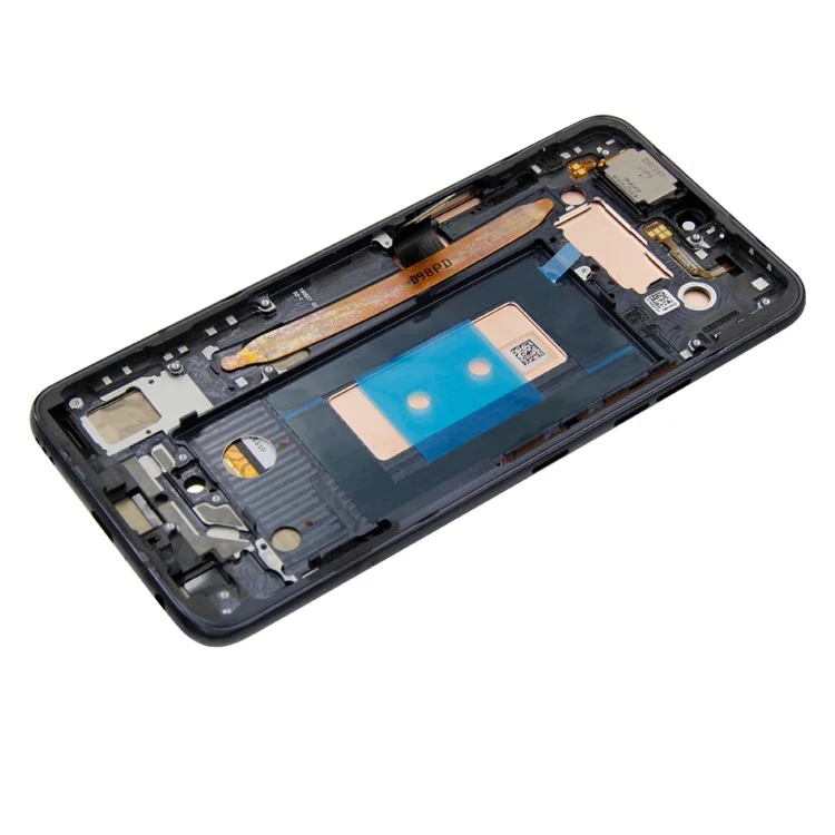 Assemblaggio OEM AMOLED Schere e Digitazer Con Telaio (senza Logo) Per LG G8X Thinq LMG850EMW - Nero
