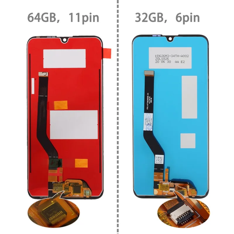 Grade C LCD Screen and Digitizer Assembly Spare Part for Huawei Y7 Pro(2019) (64GB 4GB RAM) - Black