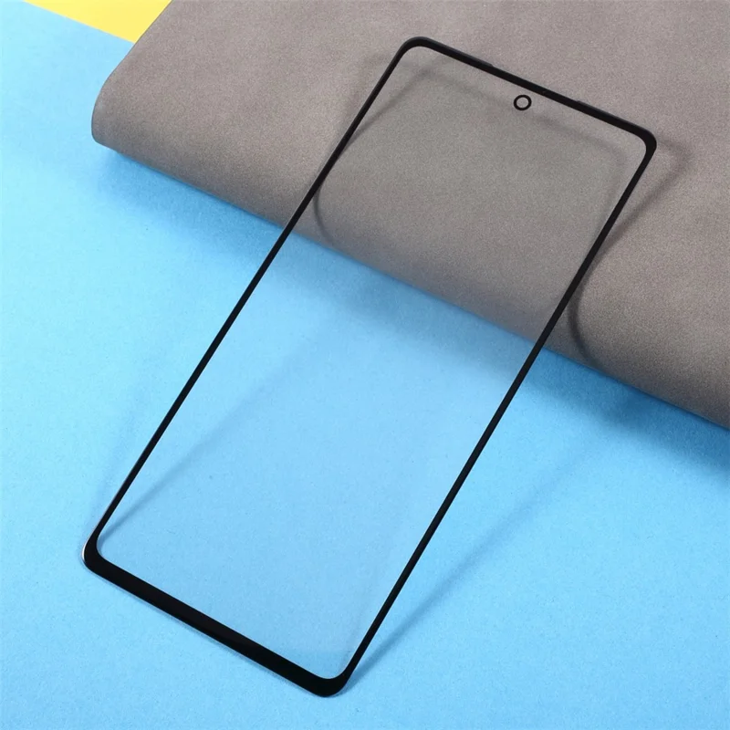 Front Screen Glass Lens with Frame with OCA Adhesive Sticker (without Logo) for Samsung Galaxy A52 4G A525/5G A526- Black
