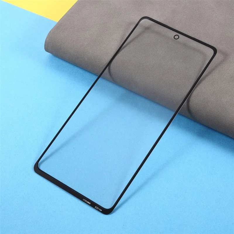 Front Screen Glass Lens with Frame with OCA Adhesive Sticker (without Logo) for Samsung Galaxy A52 4G A525/5G A526- Black