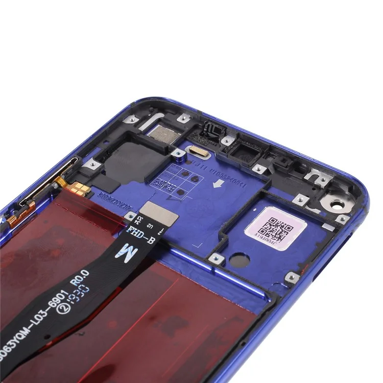Grade B Assembly LCD Screen and Digitizer Assembly + Frame Part (without Logo) for Huawei Honor 20 YAL-L21 - Blue