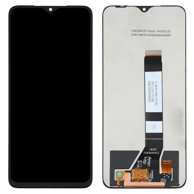 Parte di riparazione del gruppo di visualizzazione LCD e del digitalizzatore di grado C (senza logo) per Xiaomi Poco M3/Redmi Note 9 4G (Qualcomm Snapdragon 662)/Redmi 9T - Nero