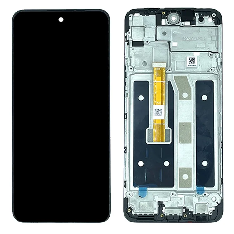 Assembly LCD Screen and Digitizer Assembly + Frame Part (without Logo) for LG K42 - Black