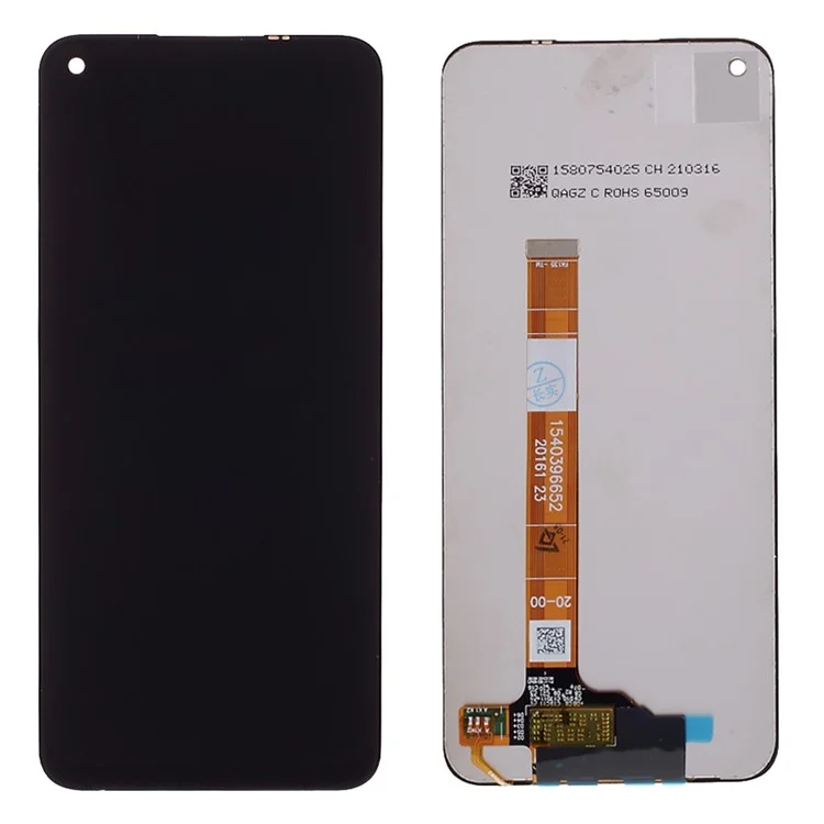 For OPPO A52 LCD Screen and Digitizer Assembly Spare Replacement Part (without Logo) - Black