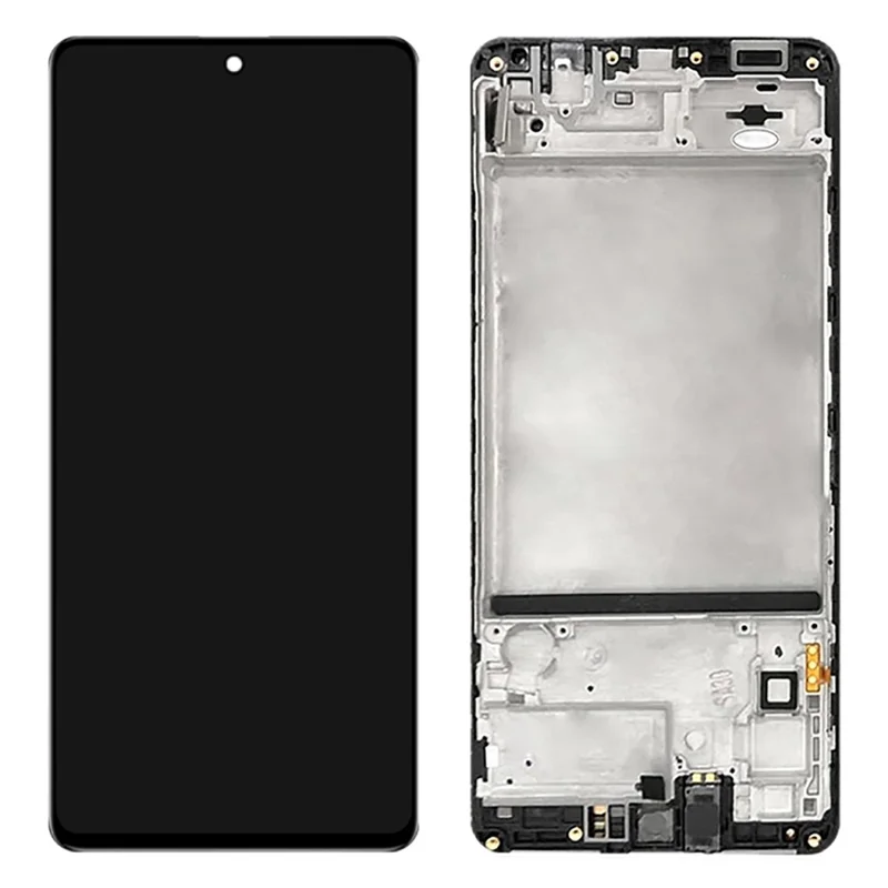 OEM LCD Screen and Digitizer Assembly + Frame Part for Samsung Galaxy M51 M515 (without Logo) - Balck
