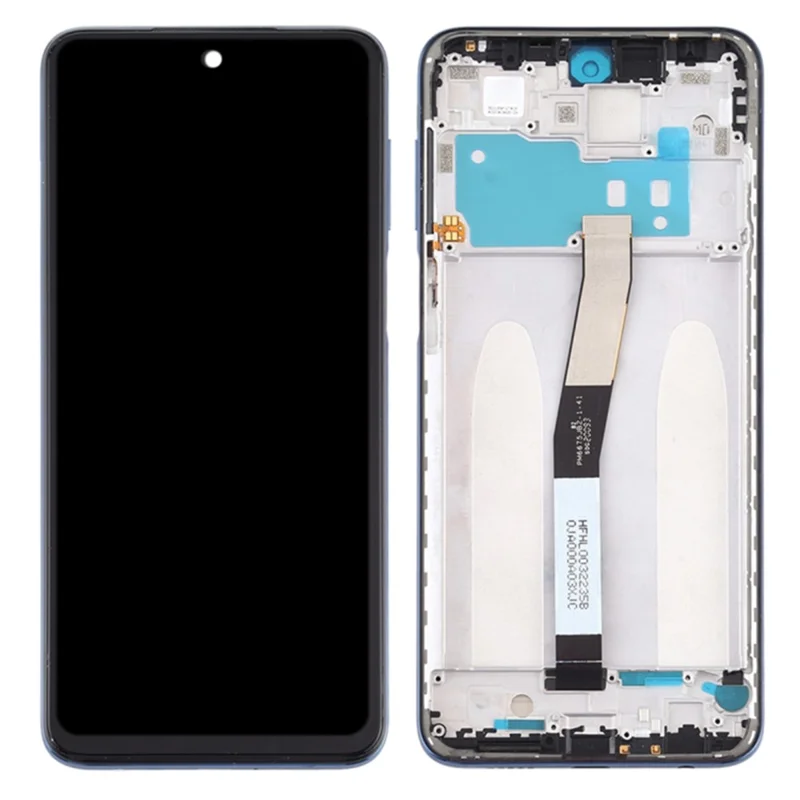 Grade C LCD Screen and Digitizer Assembly + Frame Repair Part for Xiaomi Redmi Note 9S / Note 9 Pro - Black