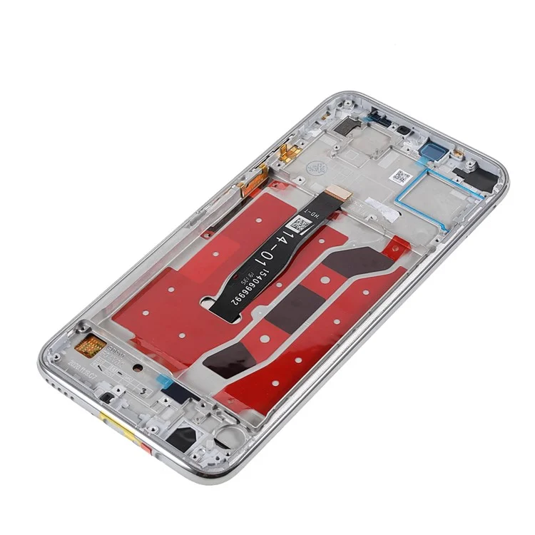 For Huawei P40 lite 4G/nova 6 SE LCD Display Screen and Digitizer Assembly + Frame Replacement Parts (without Logo) - Silver