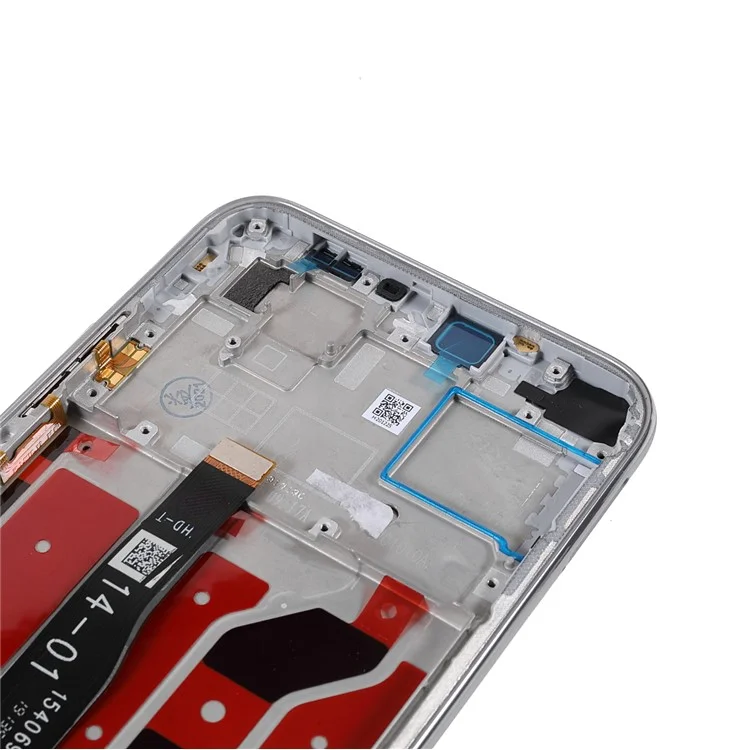 Per Huawei P40 lite 4G/nova 6 SE Display LCD e gruppo digitalizzatore + Parti di sostituzione del telaio (senza logo) - Argento
