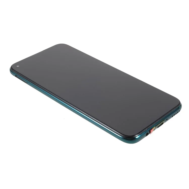 Для Huawei P40 lite 4G / nova 6 SE ЖК-дисплей и сенсорный экран в сборе + запчасти с рамкой (без логотипа) - зеленый