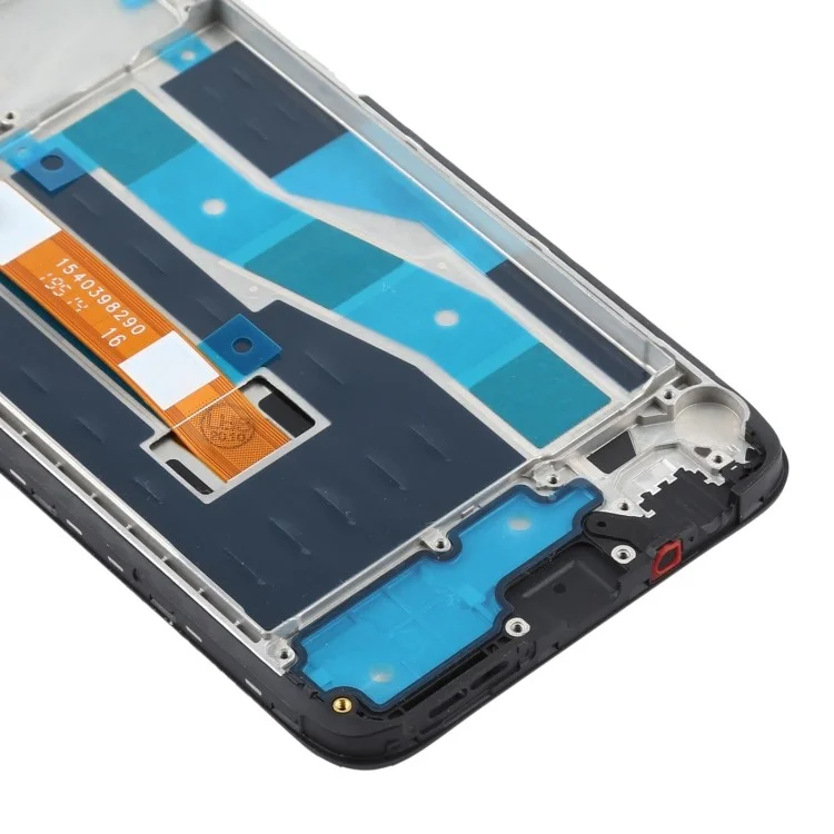 Conjunto de pantalla LCD y digitalizador OEM + pieza de reparación del bastidor para Realme 6 Pro - Negro