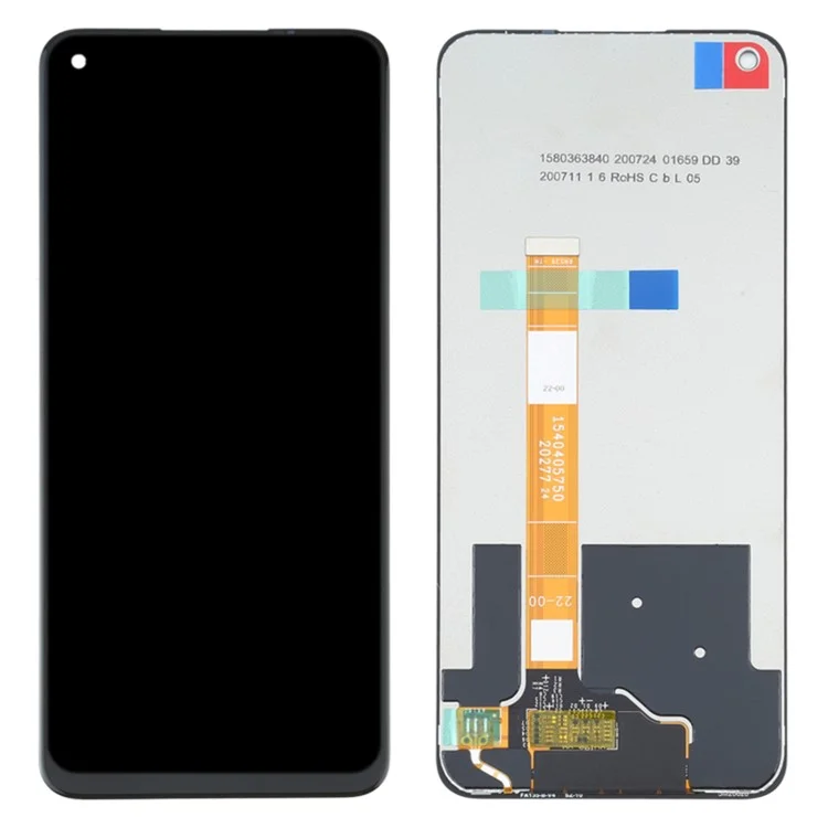 LCD Screen and Digitizer Assembly Repair Part for Realme 7 5G RMX2111 - Black