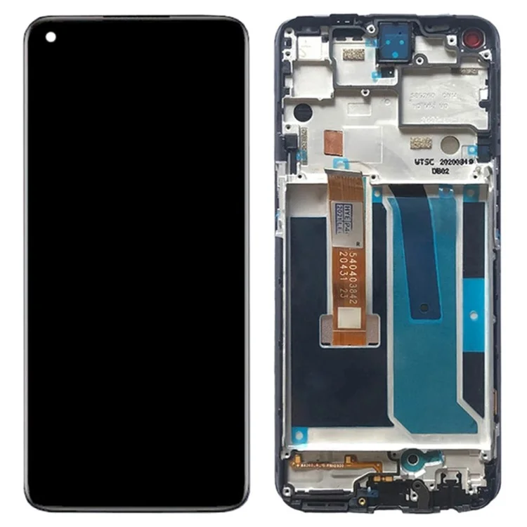 Tela LCD e Montagem do Digitalizador de Grau B + Peça de Substituição do Quadro (sem Logotipo) para OnePlus Nord N10 5G - Preto