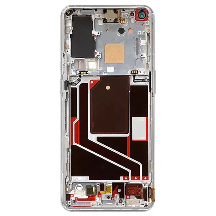 For OnePlus 9 Pro 5G Grade B AMOLED Screen and Digitizer Assembly + Frame Part (Without Logo) - Silver