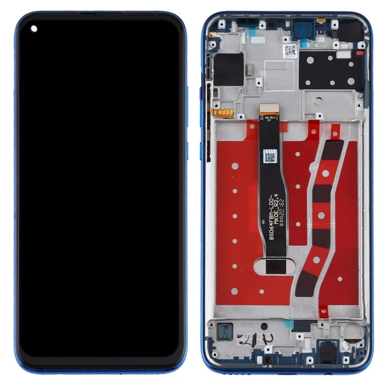 Écran LCD de Grade B et Numériseur Assemblage + Remplacement de Cadre (sans Logo) Pour Huawei Nova 5i - Bleu