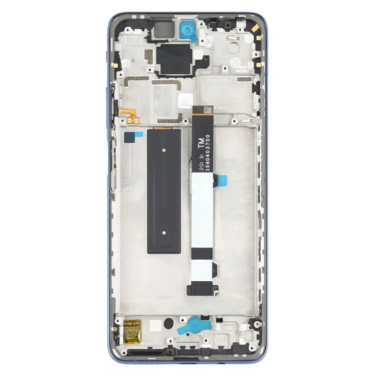 OEM -класс S OLED -экран и Сборка Digitizer + Замена Рамки (без Логотипа) Для Xiaomi Redmi Note 9 Pro 5G / Mi 10t Lite 5G M2007J17C/M2007J17G - Серый