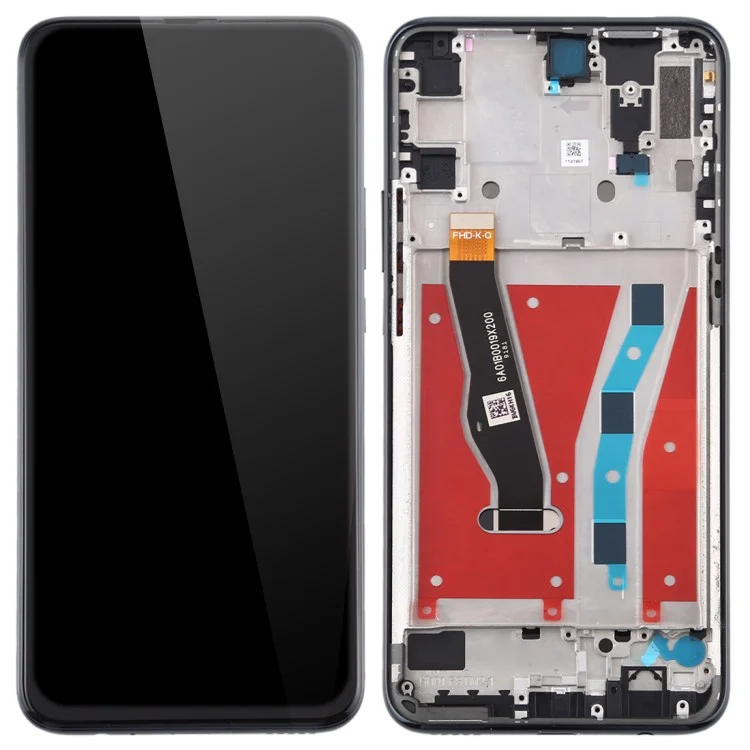 Grade C LCD Screen And Digitizer Assembly + Frame Substituição Parte (sem Logotipo) Para Huawei P Smart Z / Y9 Prime 2019 - Preto