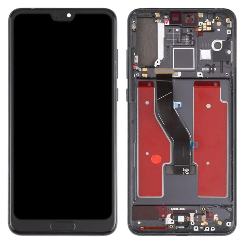 Grade S OEM OLED Screen and Digitizer Assembly + Frame Replacement Part (without Logo) for Huawei P20 Pro - Black