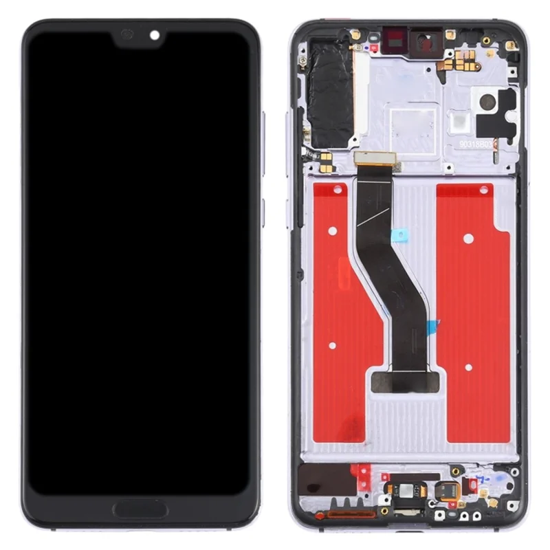 Grade S OEM OLED Screen and Digitizer Assembly + Frame Replacement Part (without Logo) for Huawei P20 Pro - Purple