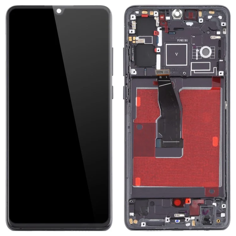 OEM Grade S OLED Screen and Digitizer Assembly + Frame Replacement Part (without Logo) for Huawei P30 - Black