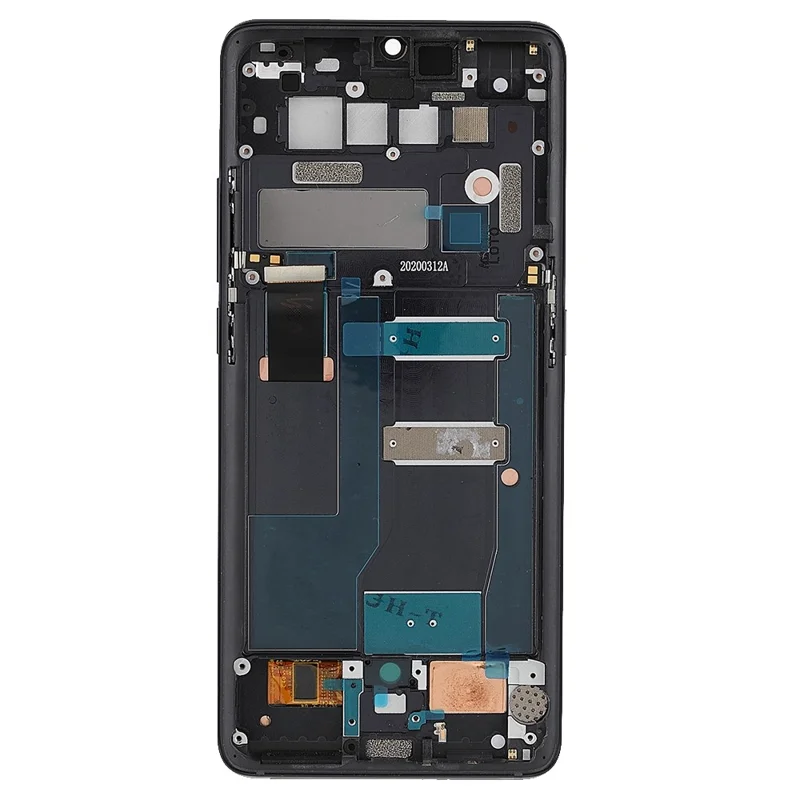 For TCL 10 Pro T799B/T799H Grade S AMOLED Screen and Digitizer Assembly + Frame Part (without Logo) - Black