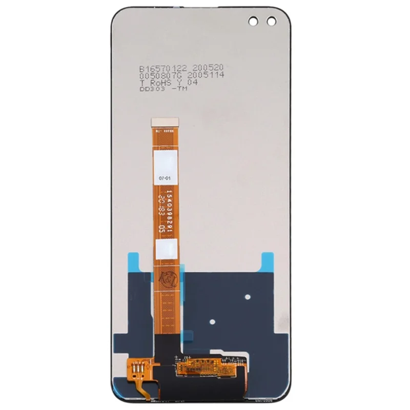 Para Oppo Reno4 Z 5G CPH2065 / A92s Grau C Conjunto de Ecrã LCD e Digitalizador Peça (sem logótipo)
