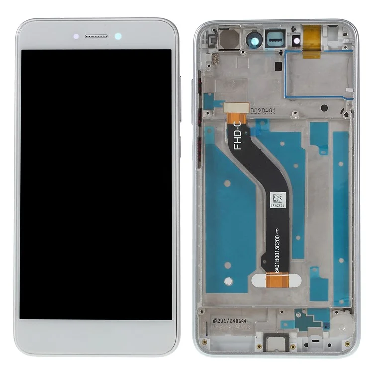 Para Huawei P8 Lite (2017)/Honor 8 Lite B Grado B LCD Ensamblaje de Pantalla y Digitalizador + Parte de Marco (sin Logotipo) - Blanco