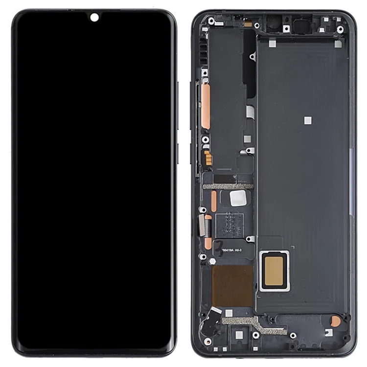 Für Xiaomi Mi Anmerkung 10/CC9 Pro/Note 10 Pro Grade S OEM AMOLED -bildschirm Und Digitalisiererbaugruppe + Rahmen Teile (ohne Logo) (Visionox -version). - Schwarz