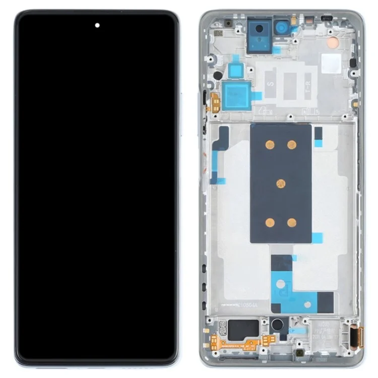 Für Xiaomi 11T/11T Pro Grad S OEM AMOLED -bildschirm Und Digitalisiererbaugruppe + Rahmen Teile Ersetzen (ohne Logo) - Silber-