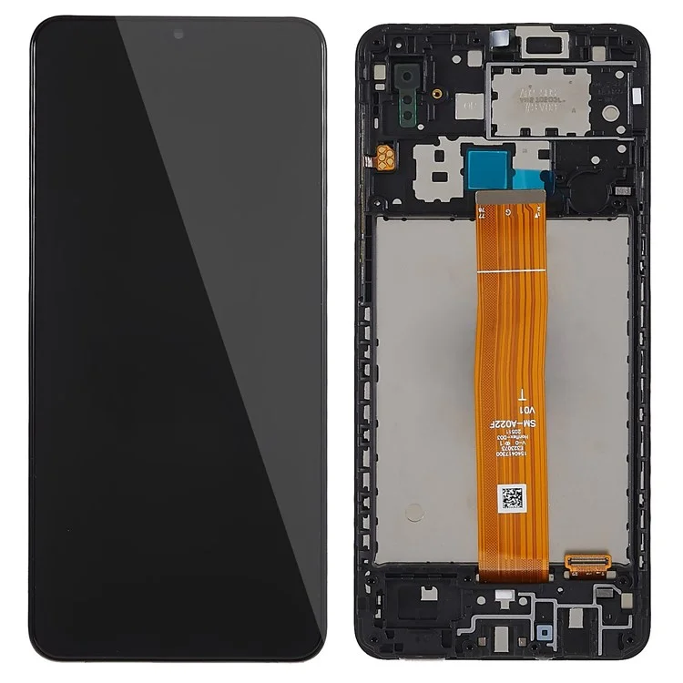 Pour Samsung Galaxy A02 A022 Écran LCD et Assemblage de Numériseur de Classe C + Pièce de Remplacement de Cadre (sans Logo)