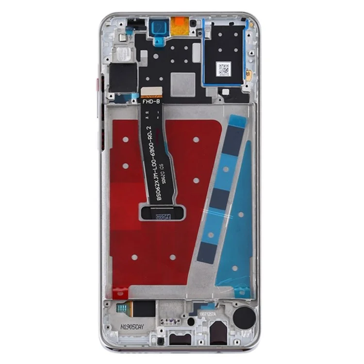 Pour Huawei P30 Lite (caméra 48mp) Écran LCD de Classe C et Numérosage Assemblage + Pièce de Remplacement du Cadre (sans Logo) - Argent