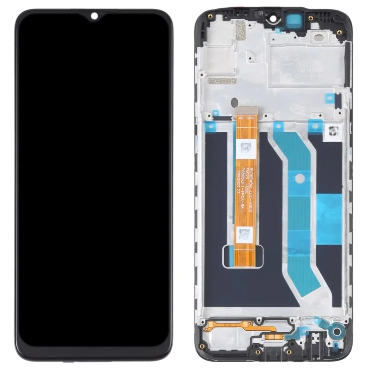 Para Realme C3 (sin Huella Digital)/5i/5s Grado C De La Pantalla LCD Y El Ensamblaje Del Digitalizador + Parte De Reemplazo De Marco (sin Logotipo) - Negro