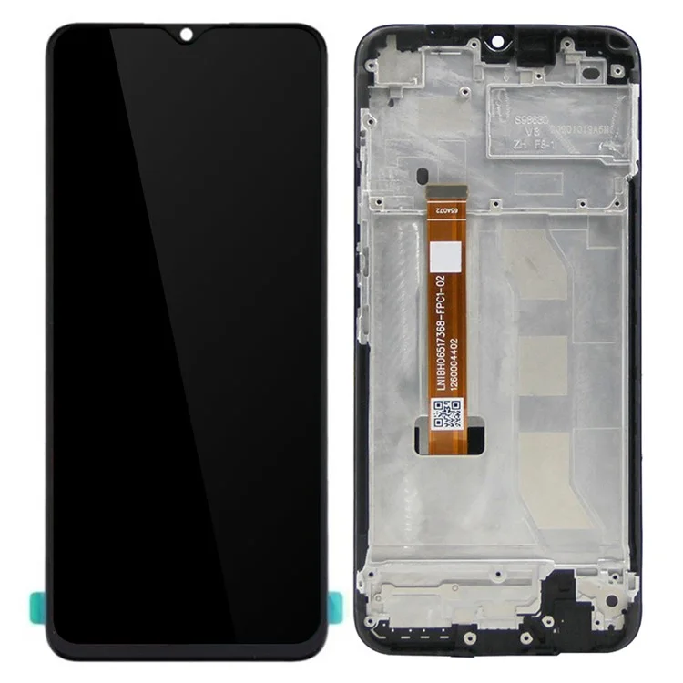 Für Realme C11 RMX2185 Grad S OEM LCD -bildschirm Und Digitalisiererbaugruppe + Rahmenteil (ohne Logo) - Schwarz