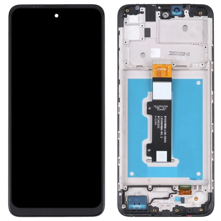 Для Motorola Moto E30/E40 Grade B ЖК-экран и сенсорный экран в сборе + каркас (без логотипа) - черный