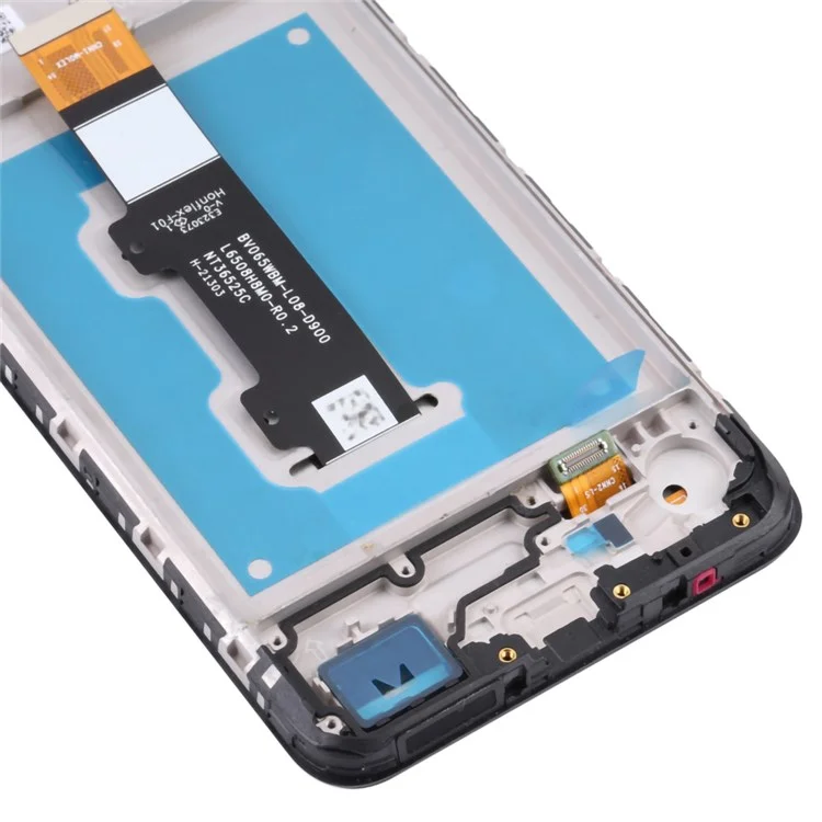 Для Motorola Moto E30/E40 Grade B ЖК-экран и сенсорный экран в сборе + каркас (без логотипа) - черный