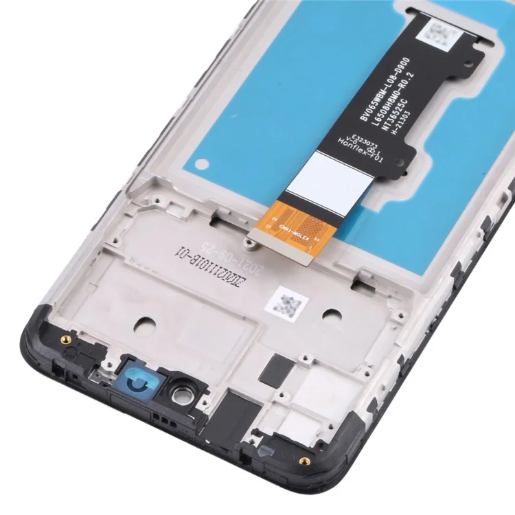 Для Motorola Moto E30/E40 Grade B ЖК-экран и сенсорный экран в сборе + каркас (без логотипа) - черный