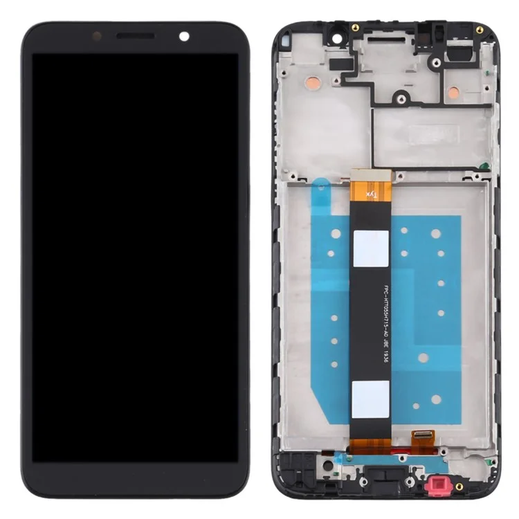 Per Motorola Moto E6 Play XT2029 Grado B Schermo LCD e Gruppo Digitalizzatore + Parte di Sostituzione Del Telaio (senza Logo) - Nero