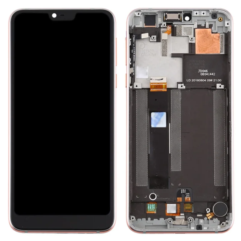 For Nokia 7.1 Grade S OEM LCD Screen and Digitizer Assembly + Frame Part - Silver